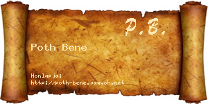 Poth Bene névjegykártya